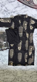 Black Golden Printed Kurta Set - Image 2