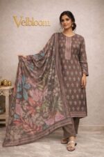 Chocolate Brown Unstitched Suit Set