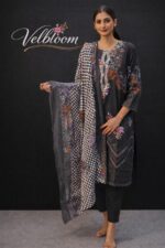 Midnight Floral Elegance Suit Set