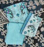Aqua Paisley Printed Suit Set - Image 3