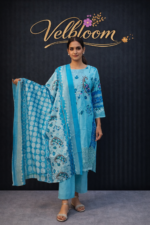 Aqua Paisley Printed Suit Set